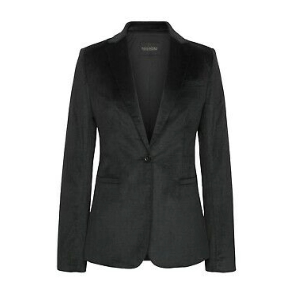 Banana Republic Black Velvet Blazer, Size 6